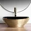Умивальник Rea Sofia brushed gold black накладний REA-U3310, Золотий - мініатюра 3