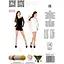 Бодістокінг Passion BS025 Black, сукня-сітка, спущене плече, довгий рукав - мініатюра 6
