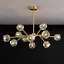 Кришталева світлодіодна люстра Блик 8610 (Золота) 6 плафонів - мініатюра 1