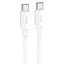 Дата кабель Hoco X96 Hyper Type-C to Type-C 100W (1m) White - мініатюра 1