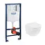 Комплект 4 в 1: Инсталляция Grohe Rapid SL 3 в 1 38772001 + Унитаз безободочный Kroner Harz WHI483632 TORNADO с сиденьем Slim Duroplast / Soft-close / Quick relase KH483632WHIT - миниатюра 1