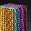 Игрушка головоломка магнитные шарики блоки Buckyballs Neocube полихромные, 216 шт по 5 мм, 1 набор - миниатюра 2