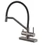 Смеситель для кухни Koer "Водопад" KB-74027-07 с черным силиконовым изливом KR5203 Графит - миниатюра 1