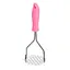 Товкачка картоплем'ялка для картоплі із пластиковою ручкою 22.5 см, Kitchen Master Рожевий 86581 - мініатюра 1