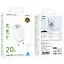 МЗП Borofone BA93A Lustrous PD20W+QC3.0 (1USB-A/1C) + кабель Type-C to Type-C White - мініатюра 5