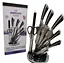 Набор ножей для кухни Bohmann BH-8001-08 из нержавеющей стали с подставкой 8 предметов Черный - миниатюра 3