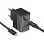 Зарядний пристрій Hoco CS73A USB/ Type-C PD 30W QC midnight чорний + кабель Type-C to Lightning - мініатюра 1