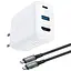МЗП Acefast A17 PD65W GaN (1USB-A/1C/1HDMI) + кабель Type-C to Type-C White - мініатюра 2
