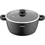 ARDESTO Кастрюля Gemini Anzio, стеклянная крышка, 24 см, черный мрамор, алюминий - миниатюра 1