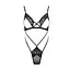 Боді монокіні з відкритими грудьми Passion DIABOLINA Body black L/XL - мініатюра 3
