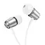 Провідні вакуумні навушники Hoco M108 Spring metal universal earphones with mic, 3.5mm, 1.2m, silver - мініатюра 3