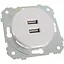 Розетка Brille біла WB-2USB wh (42-291) - мініатюра 4