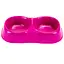 Миска двойная для корма и воды MPS Maya Double M Miz Col. 26x15x8 см  - миниатюра 3