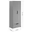 Шафа розпашна MebelStar 2Д1Ш Лілу 80x50x210 см Аляска білий (MBS-1317) - мініатюра 4
