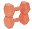 Гантели композитные PowerPlay 4124 Hercules 2*1 кг Оранжевые 2 шт (PP_4124_1kg_2in) - миниатюра 2