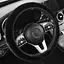 Зимний теплый мехово-плюшевый чехол на руль авто, диаметр 38 см, черного цвета, 1 шт - миниатюра 2