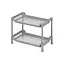 Этажерка Fabrika Home 2-х ярусная 27.5 х 17 х 22 см Серая (FK0247) - миниатюра 1