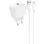 Сетевое зарядное устройство для Borofone BAS12A Erudite single port 18W/QC3.0/1USB + Micro белый - миниатюра 1