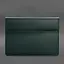 Кожаный чехол-конверт BlankNote на магнитах для MacBook 13 Зеленый - миниатюра 4