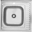 Кухонная мойка Kroner KRP Satin - 6060L (0,6 мм) (CV022823) - миниатюра 1