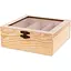 Скринька дерев'яна Rosa Talent з замком та прозорим верхом 3 секції 20х20х8 см - мініатюра 1