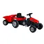 Трактор педальный с прицепом 07-316 RED Pilsan клаксон на руле, сидение регулируемое, задние колеса с резиновыми накладками, в коробке (8693461073168) - миниатюра 1
