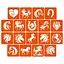 Набор трафаретов для био-тату "Лошади" Fresh Tattoo horses_5x5_18_1, 5х5 см - миниатюра 1
