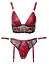 Комплект Cottelli Collection Bra Set Bondage S красный - миниатюра 4