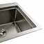Кухонная мойка нержавейка 78x43 R Platinum Handmade (два отверстия, круглый сифон 3,0/0,8), Нержавеющая сталь - миниатюра 5