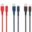 Кабель HOCO X59 USB to Micro 2.4A, 1m, nylon, TPE соединители, Black - миниатюра 4