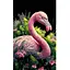 Набор для росписи по номерам Фламинго в океане цветов, на черном фоне, 50x25 см, BH5025-1 - миниатюра 1
