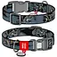 Collar WAUDOG Nylon - Нашийник нейлоновий з малюнком "Тінь Бетмена" і QR паспортом для собак - М (2х28-40 см) - мініатюра 1