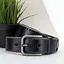 Ремінь чоловічий шкіряний чорний JK-4018 (120 см) під джинси - мініатюра 1