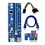 Райзер QUBE PCI-E x1 to 16x 60cm USB 3.0 Cable SATA to 6Pin Power PCE164P-NO3 ver 009S - мініатюра 1