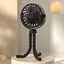 Вентилятор, 22 см, ручной/портативный, гибкая ручка, 3 скорости, свет, USB-зарядка, MK5718 (В ассортименте) - миниатюра 3