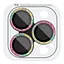 Захисне скло Epik Metal Sparkles на камеру у упак. для Apple iPhone 15 Pro 6.1 /15 Pro Max 6.7 Бузковий/Rainbow - мініатюра 5