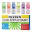 Набор жидких акриловых красок Fluid Fluorescent 6×60 мл MEEDEN - миниатюра 2