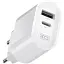 Мережевий зарядний пристрій XO L97 USB A+USB C dual port 2.4A Home charger Білий - мініатюра 1