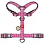 Шлейка для собак Waudog Nylon анатомическая H-образная с QR-паспортом, рисунок "Смайлики на розовом", пластиковый фастекс, M - миниатюра 2