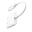 Адаптер переходник Borofone BV11 2 в 1 аудио конвертер Lightning to 2 Lightning F 0.124 m белый - миниатюра 5