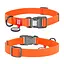 Нашийник для собак водостійкий Waudog Waterproof з QR-паспортом пластикова пряжка-фастекс Ш 20 мм Д 28-40 см помаранчевий - мініатюра 1