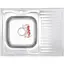 Кухонная мойка накладная ZERIX Z8060L-04-160E satin (ZX1618) - миниатюра 1