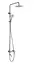 Душова система Wezer EKO16A-01, поворотний вилив - перемикач на лійку/душ, нержавіюча сталь - мініатюра 2