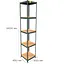 Металевий стелаж Emby Light Series (розмір 2400х450x450мм) 5 полиць ДСП до 100кг Чорний - мініатюра 2
