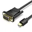 Кабель Vention Mini DP Male to VGA Male HD Cable 1M Black (HFDBF) - миниатюра 1