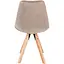 Стул Jumi Saida в скандинавском стиле с деревянными ножками бежевый - миниатюра 4