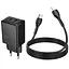 МЗП Hoco N71 Nuevo PD30W+QC3.0 (1USB-A/1C) + кабель Type-C to Lightning Black - мініатюра 5