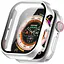 Чехол-накладка DK для Apple Watch 46mm (Series 10) Пластик Soft-Touch Glass Full Cover (silver) - миниатюра 1