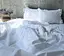 Комплект постільної білизни двоспальний євро з рюшами 200х220 см варена бавовна White Dream Білий (2005R) - мініатюра 7