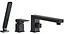 Смеситель для ванны Rea Glen black черный трехкомпонентный REA-B6630 Черный - миниатюра 1